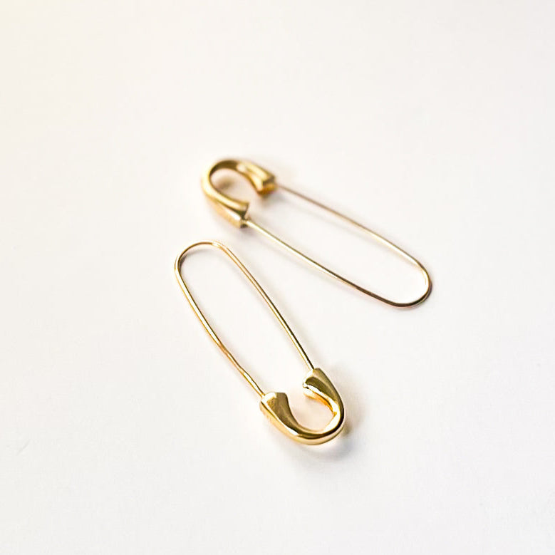Safety Pin Hoops