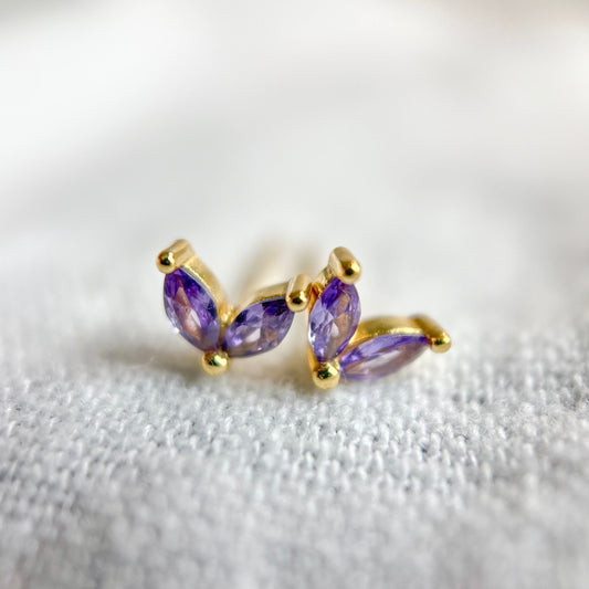 Lilac Winged Earrings