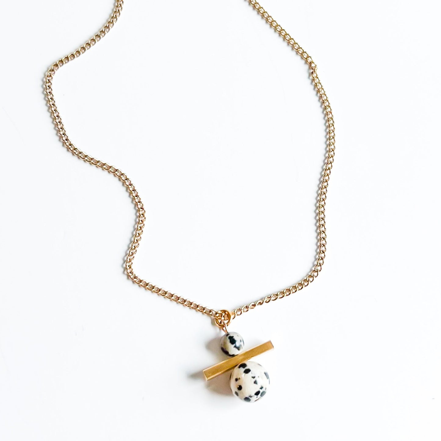 Dalmatian Jasper Linear Necklace