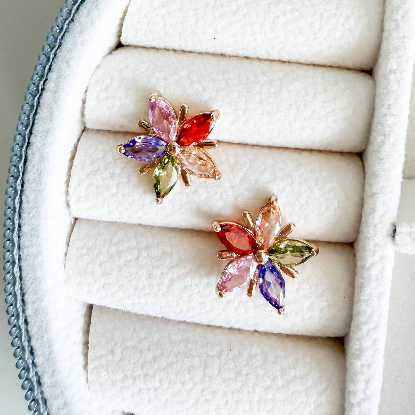 Star Gemstone Stud Earrings