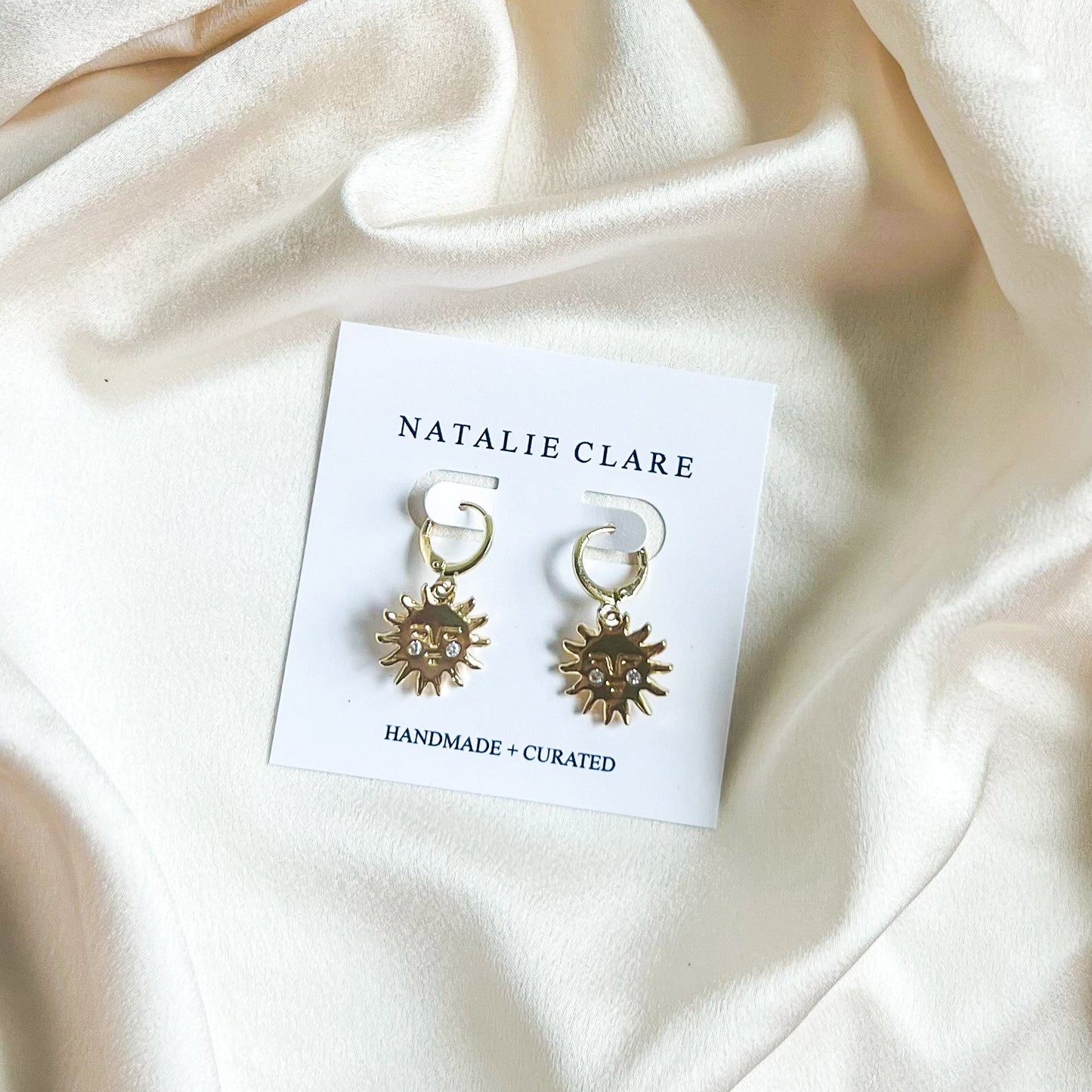 Sleeping Sun Hoop Earrings