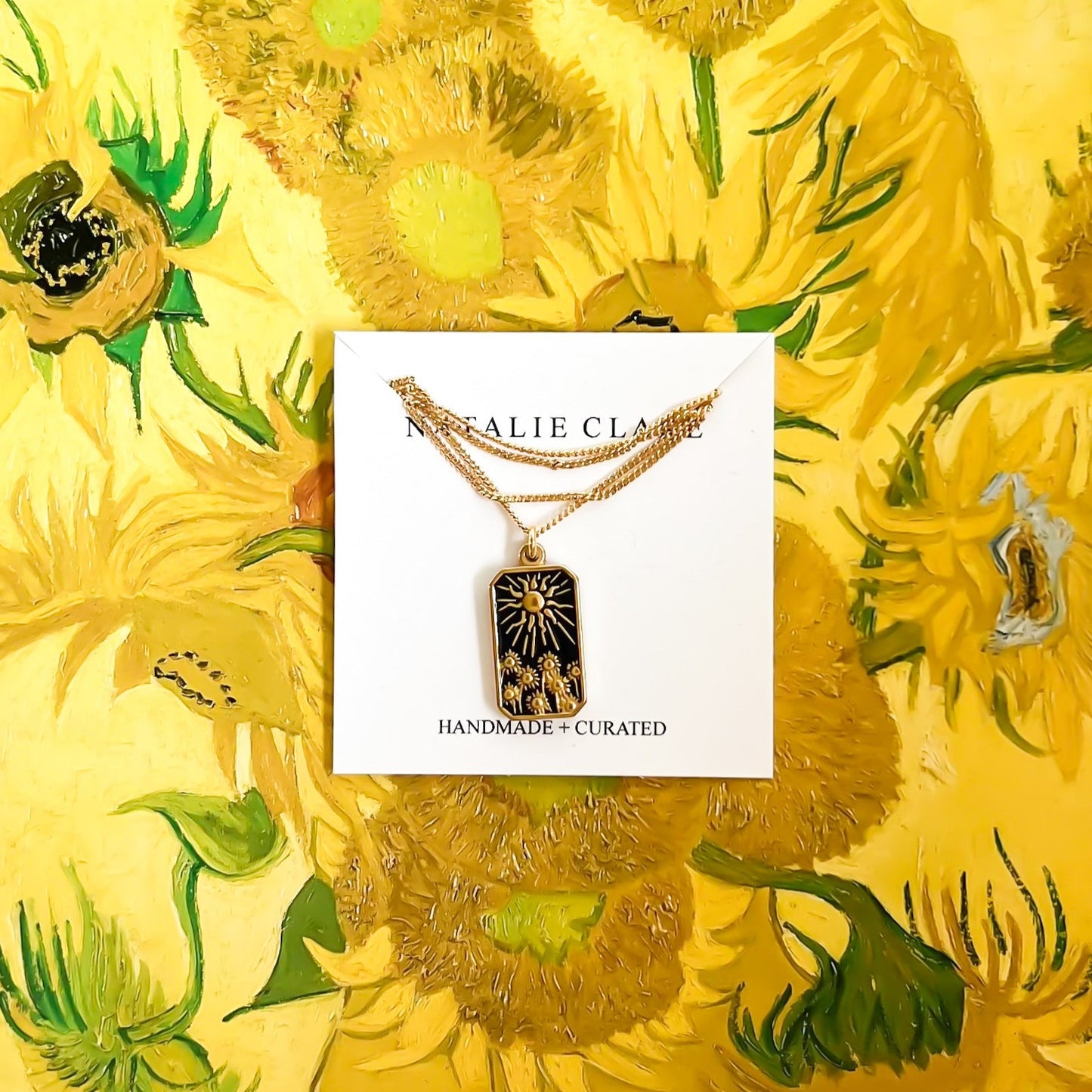 Van Gogh Sunflower Necklace