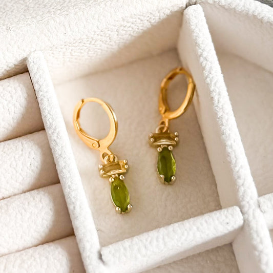 Gold & Olive Hoops