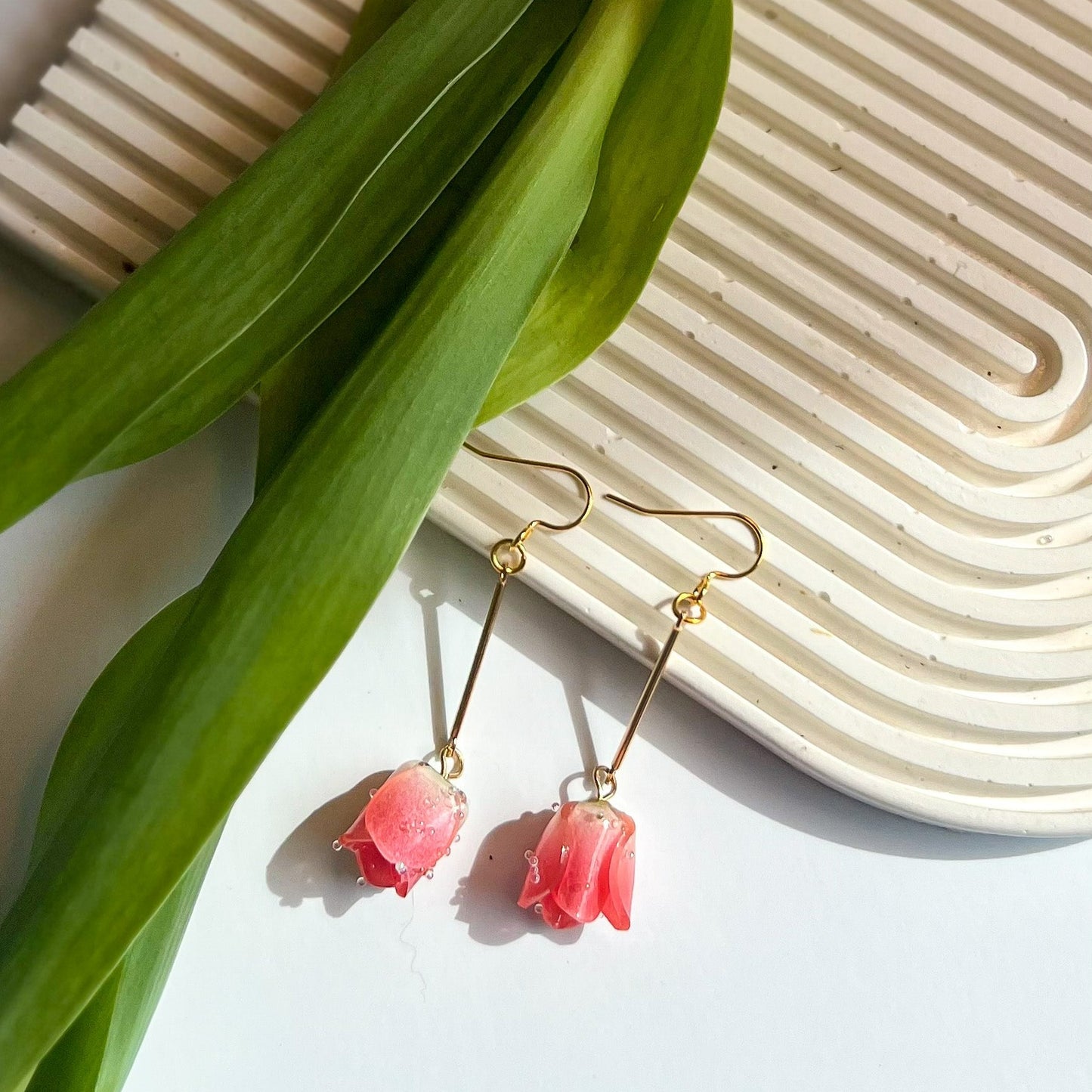Dew Drop Tulip Earrings